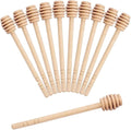 100Pcs 4inch Honey Dipper Sticks - Wooden Honey Dipper, 4 Inch Mini Honeycomb Stick, Honey Stirrer Stick for Honey Jar Dispense Drizzle Honey and Wedding Party Present