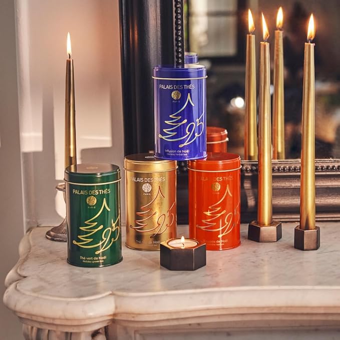 Palais des Thés - Rooibos Tea - Holiday Collection | Organic N°25 Caffeine-Free Blend with Citrus & Spices | Premium Loose Leaf Tea, Serves 20-25 Cups - 3.5oz Tin