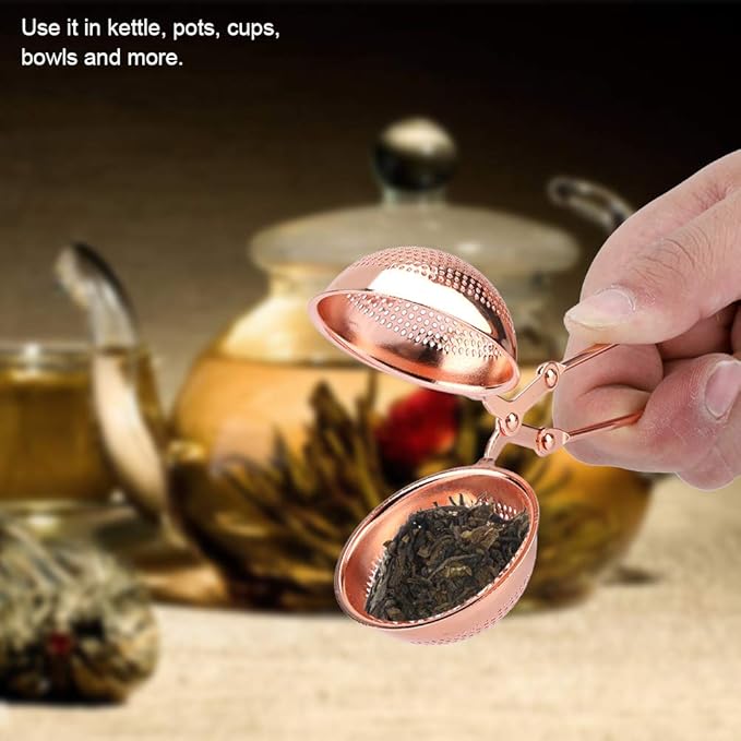 Stainless Steel LongHandle Tea Strainers Premium Tea Infuser Filter, Portable Tea Infuser Strainer Reusable Ball Shape Teapot Filter For Filter Tea, Coffee, Hot Brine Ingredi