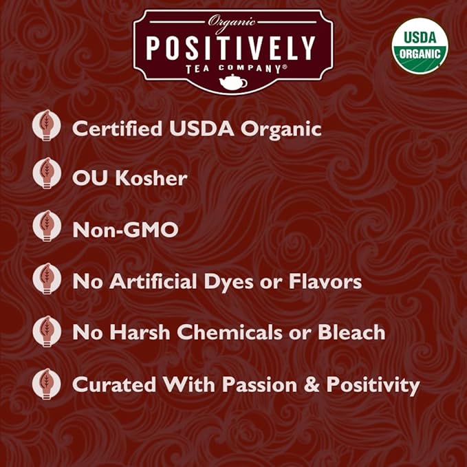 Organic Positively Tea Company, Rooibos Chocolate Chai Tea Bags, 20 Count