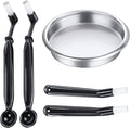 Espresso Coffee Cleaning Brush Set, 4 Pieces Coffee Grinder Machine Cleaner Brush Kit and 58mm Backflush Disc for Group Head