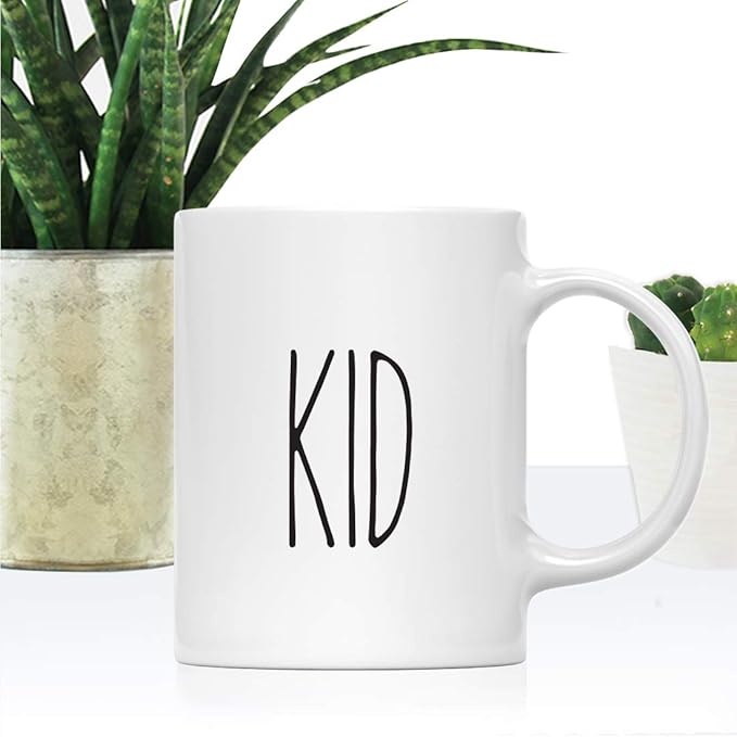 Andaz Press Simple Rustic Farmhouse Kitchen Decor 11oz. Ceramic Coffee Tea Mug Gift, Kid, 1-Pack