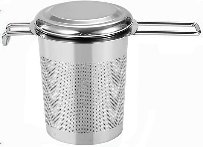 Numola Large Tea Infuser - Stainless Steel Loose Leaf Tea Steeper with Heat Resistant Double Handles, Tea Strainer & Tea Ball for Mugs, Cups & Teapots - Perfect for Home, Office, Coffee