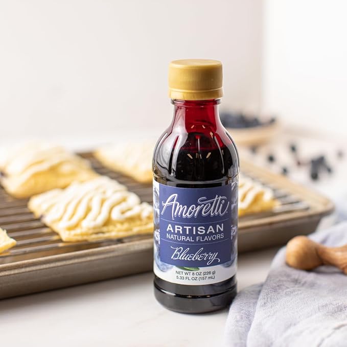 Amoretti - Natural Blueberry Artisan Flavor Paste, 2.2 lbs, Perfect For Ice Cream, Beverages, Cakes, and more, Preservative Free, Vegan, Gluten Free, No Artificial Sweeteners, Highly Concentrated