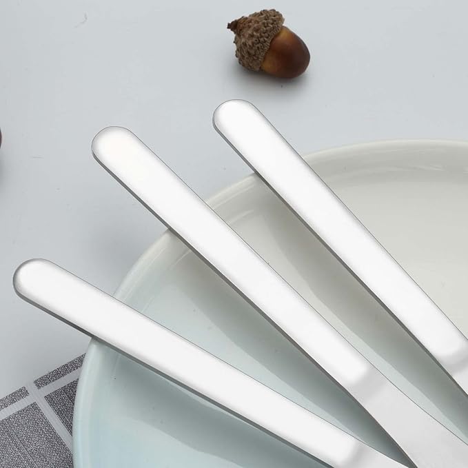36 Pieces Dinner Knives Set, 8.1 Inches Table Knives Set, Durable Butter Knife, Food Grade Stainless Steel Dinner Knife, Cost-effective Silverware - Mirror Polished, Dishwasher Safe