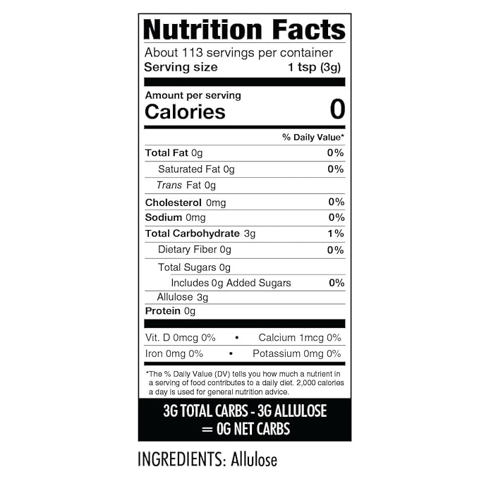 Wholesome Yum Powdered Allulose Sweetener - Natural Keto Powdered Sugar Substitute - Non GMO, Zero Carb, 0 Calorie, Sugar Free, No Aftertaste, Tummy Friendly - Confectioners Sugar Replacement (12 oz)