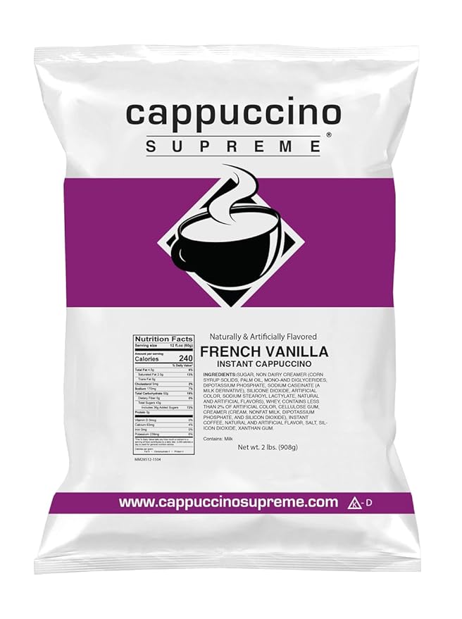 Cappuccino Supreme French Vanilla Instant Cappuccino Mix 6 x 2 lbs
