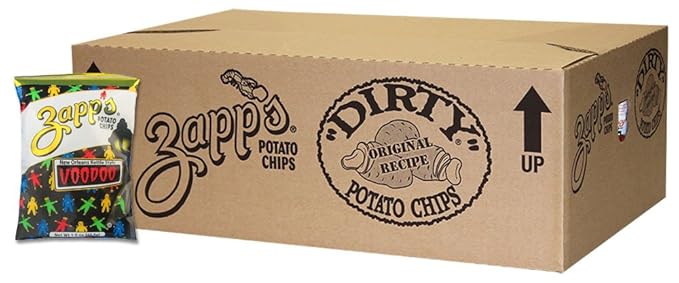 Zappâ€™s New Orleans Kettle-Style Potato Chips, Voodoo Flavor â€“ Crunchy Chips with a Spicy Kick, Great for Lunches or Snacking on the Go, 1.5 Ounce (Pack of 30)