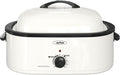 Sunvivi Roaster Oven, Electric Roaster Oven with Self-Basting Lid, 24lb 20-Quart Turkey Roaster with Unique Defrost/Warm Function, Large Roaster with Removable Pan & Rack, Stainless Steel, White