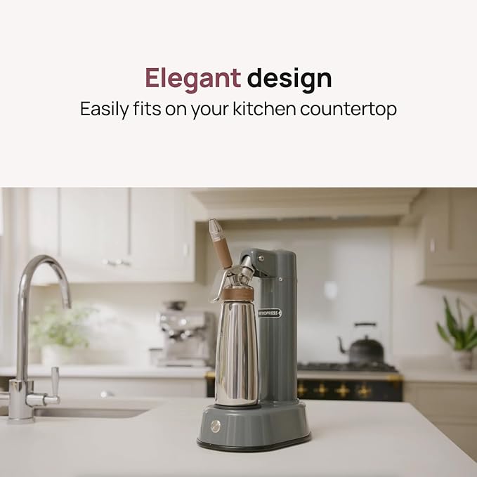 NitroPress DS – Electric Nitro Cold Brew Coffee & Cocktail Maker | Air-Powered Nitrogen Infuser for Smooth Nitro Drinks, Cocktails, Cold Brew & Tea at Home | No Gas Cartridges | Stainless Steel Design
