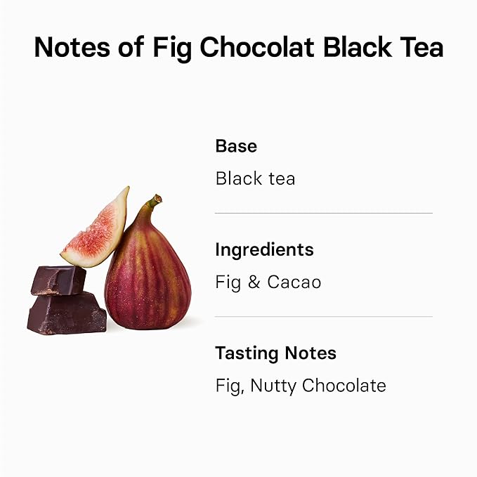 OSULLOC Fig Chocolat Black Tea (Juicy Fig & Chocolate flavor), Fruit Tea Blend, Premium Tea bags from Jeju Isalnd, 20 tea bags
