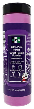NPG 100% Pure Purple Sweet Potato Powder (Purple Yam Ube) 16 Ounces, All Natural Purple Dry Food Coloring Powder for Baking, Smoothies, Pasta, Tortillas, Vegan Gluten Free Non-GMO