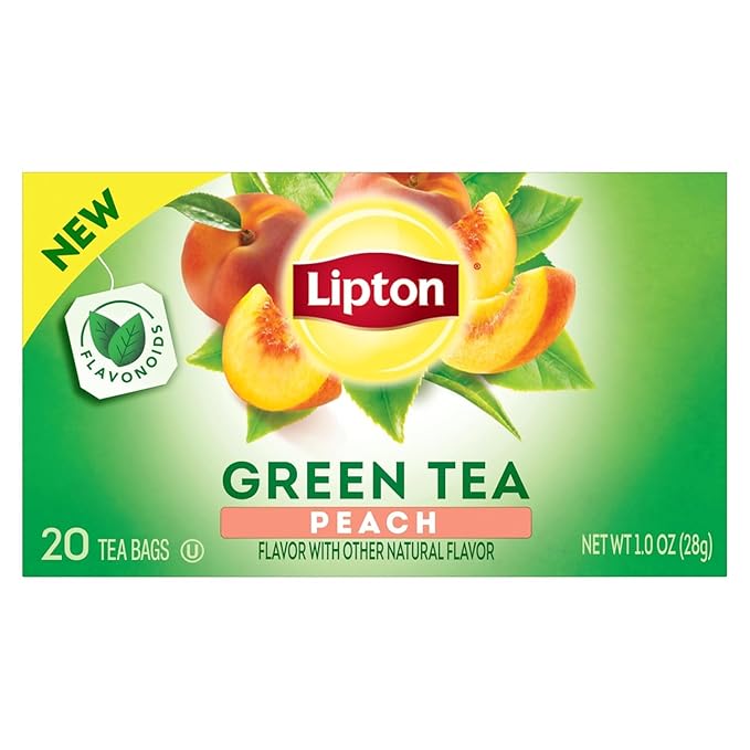 Lipton Green Tea Variety Pack, Honey Ginger, Lemon & Peach, 20 CT (3 ea)
