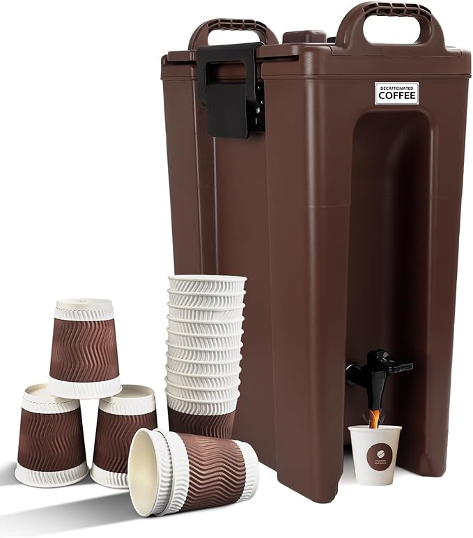 YUANHAO 5 GAL Brown Insulated Beverage Dispenser