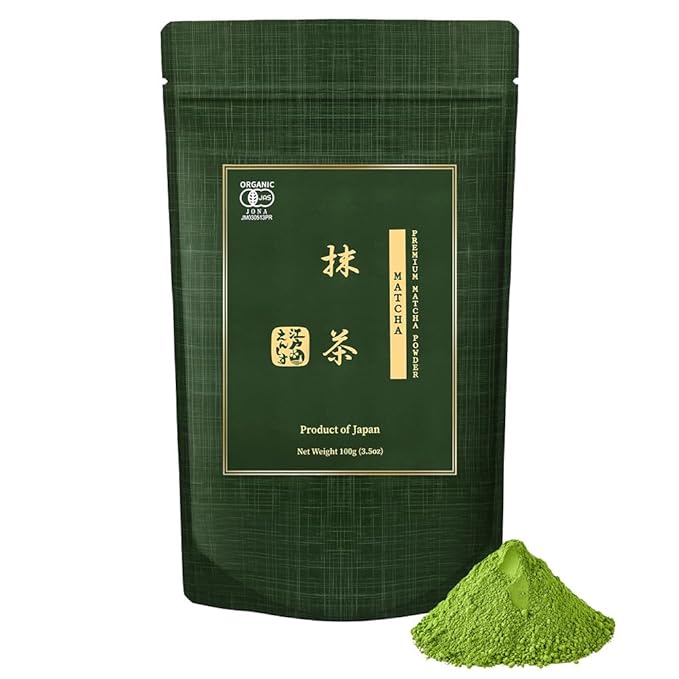 YEDOENSIS Premium Matcha - Organic Japanese Green Tea Matcha Powder, JAS Certified Organic Vegan Gluten-Free (100g)