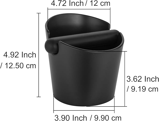 Coffee Knock Box Rubber 4.7 inch, Coffee Knock Box Container, Coffee Knock Box Small, Espresso Coffee Knock Box