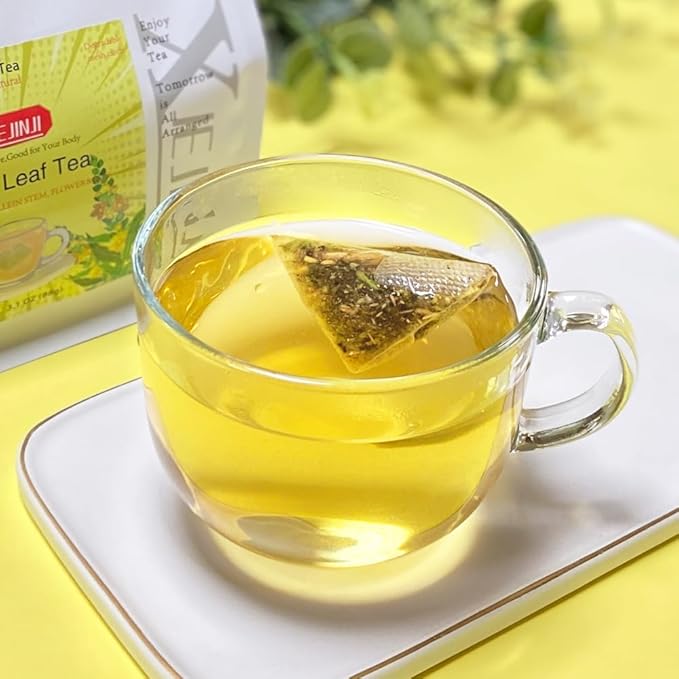 Mullein Leaf Tea - 2.2g x 40 Reusable Tea Bags - 100% Natural Mullein Leaf, Stem & Flower - No Flavoring & No Additives & Caffeine Free
