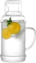 68OZ Glass Pitcher with Lid and Spout, Water Jug, 2000ml Carafe for Hot/Cold Water, Large Iced Tea Pitcher for Coffee, Juice and Homemade Beverage