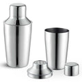 OCS Parts 3-Piece Stainless Steel Cocktail Shaker | 8-Ounce | Makes Perfect Mixed Drinks, Cocktails, and Coffees