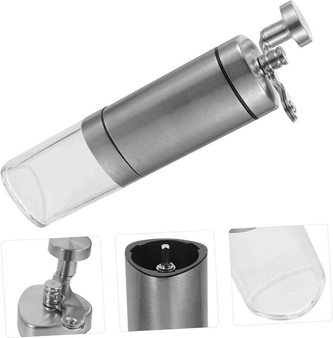 Milisten Manual Coffee Grinder Triangle Handle Stainless Bean Mill Adjustable Grind Size Easy to Use for Home Brewing for Coffee Enthusiasts