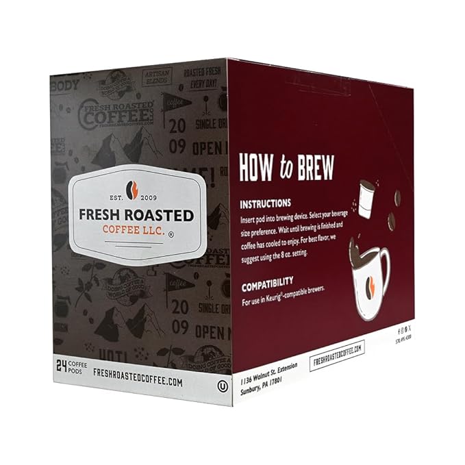 Fresh Roasted Coffee, Tiramisu, Flavored Coffee Pods, 72 Count