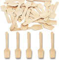Mini Wooden Spoons, 200 Pcs 4 Inch Disposable Wooden Dessert Spoons, Biodegradable Compostable Birchwood
