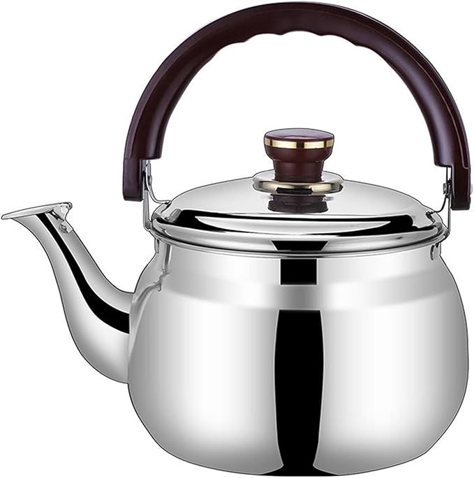 Tea kettle, Food Grade 304 Stainless Steel Tea Kettle for Stove top Whistling Teapot with Cool Touch Ergonomic Handle, Suitable for All Heat Sources(3.5L)