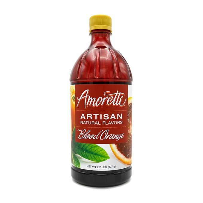 Amoretti - Natural Blood Orange Artisan Flavor Paste, 2.2 lbs, Perfect For Ice Cream, Beverages, Cakes, and more, Preservative Free, Vegan, Gluten Free, No Artificial Sweeteners, Highly Concentrated
