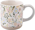 Sweet Water Decor Floral Stoneware Coffee Mugs - 14oz Cute Coffee Cups for Hot & Cold Drinks - Dishwasher & Microwave Safe - Spring Home Decor and Gift - Ideal Tea & Espresso Mugs