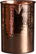 Sertodo Copper Cocktail Glass | Flat Bottom | 20 oz | 100% Pure Copper, Heavy Gauge, Hand Hammered | Keep Drinks Colder While Mixing | Professional Bartender Grade | Gift the Mixologist's Choice