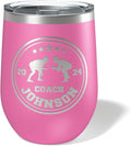 Wrestling Coach gifts, Tumbler, Coach tumbler, Wrestling gifts, Coach Beer glass, Coach gift, Wrestling Coach, Coach gifts, Wrestling Coach (Wrestling Circle, Pink, 12oz Wine Tumbler)