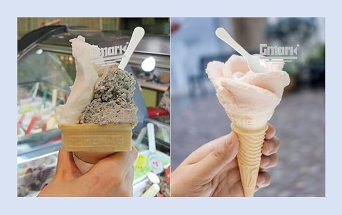 Extra Sturdy, Gmark 400pc 3" Taster Plastic Mini Ice Cream Dessert Spoons BPA FREE White 1 Box Set GM1002A