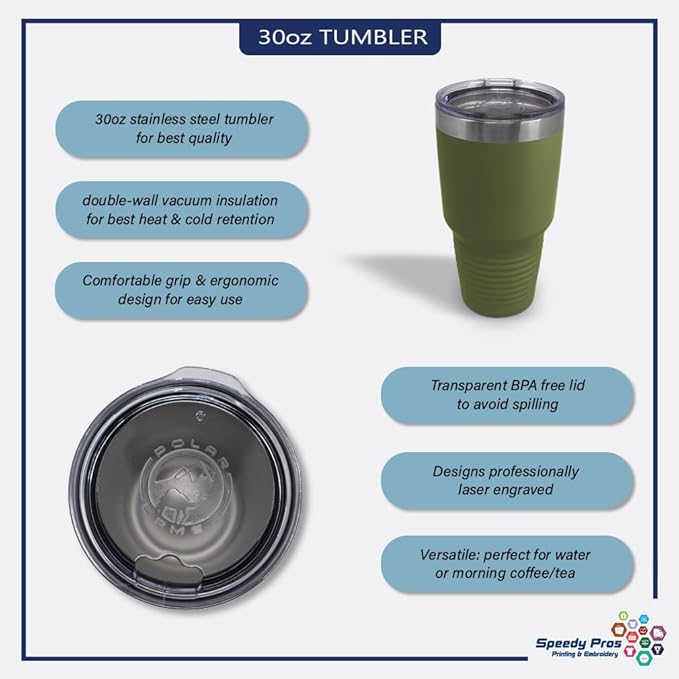 Tumblera Tumblers Travel Mugs Coolest Dad Ever C Family & Friends Dad Insulated Drinkware Personalized Tumbler Cups Coffee Tumbler Engraved Stainless-Steel 30 Oz Forest Green Design Only