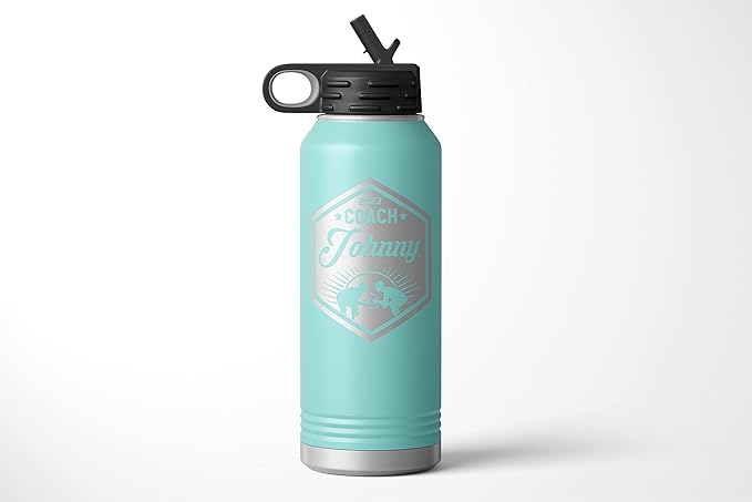 Wrestling Coach gifts, Tumbler, Coach tumbler, Wrestling gifts, Coach Beer glass, Coach gift, Coach gifts, Wrestling Coach (Wrestling Hexagon, Mint, 32oz Water Bottle)
