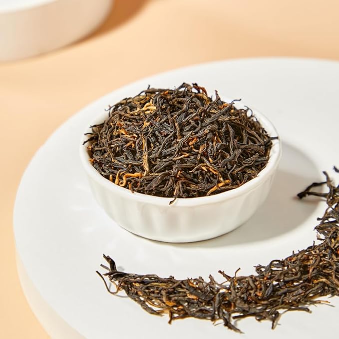 XIEJINJI Golden Monkey Tea - Chinese Black Tea - Jinjunmei - Premium Bud Tea - Eco-Conscious Tea Bags - 3.2g x 40 Count - Repeated Brewing - High Mountain Nature Fruit