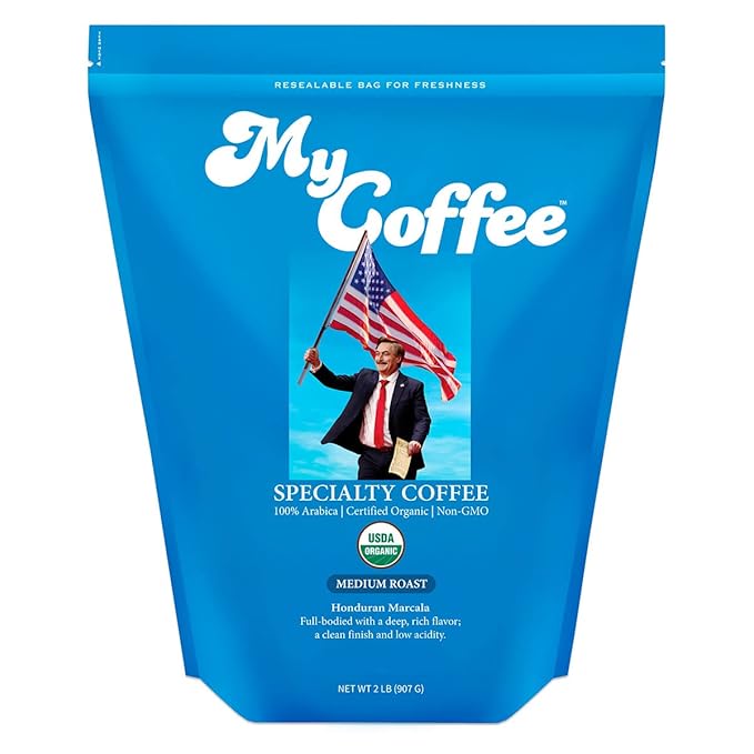Whole Bean MyCoffee - Organic, Specialty Grade, 100% Arabica, Non-GMO Coffee [Medium Roast, 2LB Bag]