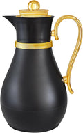 Insulated Thermal Coffee Carafe, 33 oz, Arabic-Style Coffee Pot,Insulated Carafe Flask for Coffee Hot Cold Drink Tea,Housewarming Ornaments (Black)