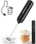 SIMPLETaste Milk Frother Wand Rechargeable Handheld Drink Mixer, USB-C Electric Whisk with Stainless Steel Whisk for Coffee, Lattes, Cappuccino, Matcha, Hot Chocolate&Creamer