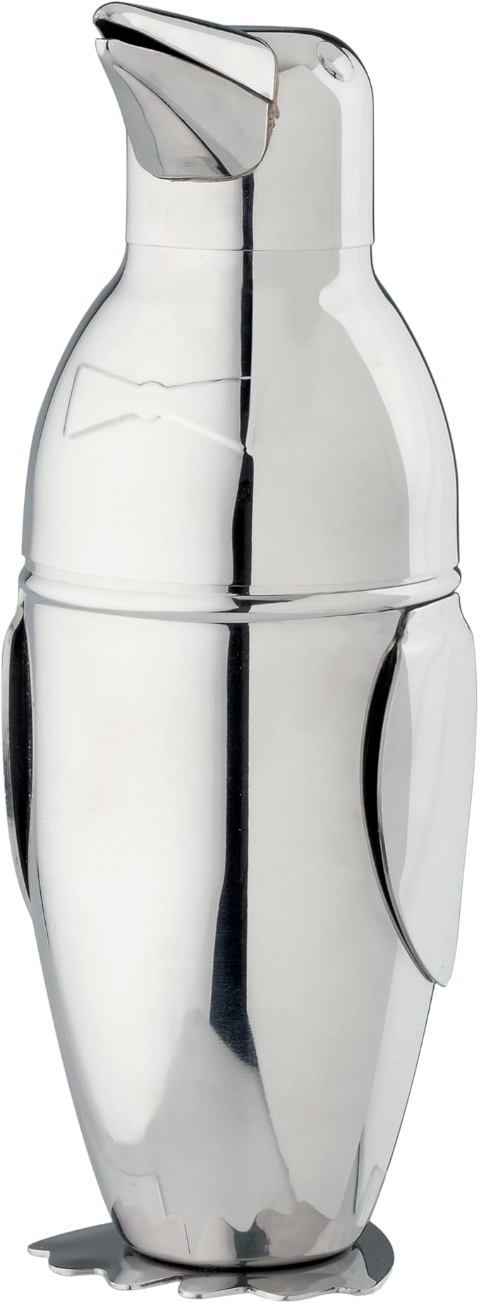 HIC Kitchen Bar Penguin Cocktail Shaker, 18/8 Stainless Steel, Mirror Finish, 3-Piece Set, Holds 18-Ounces