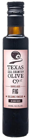 Fig Balsamic Vinegar - Gourmet Barrel Aged Infused Balsamic Vinegar - Great for Dressing Dipping Glazing - No Artificial Flavors or Added Sugar - Made in Texas (8.5 oz)