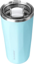 20oz Soft Touch Diamond Tumbler - Double Wall Stainless Steel Vacuum Insulated Coffee Cup With Detachable Slider Lid | BPA Free, Dishwasher Safe, Thoughtful Gift for Her - Light Blue