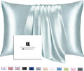 Silk Pillowcase King Size for Hair and Skin with Hidden Zipper, Ravmix Both Sides 21Momme Mulberry Silk Cooling Pillow Case, 20×36inches, 1PCS, Aqua Green