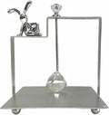 Bunny Napkin Holder for Tabletop, Decorative Square Plastic Rabbit Paper Towel Dispenser - Compact for Kitchen Counter, Home Bar, Farmhouse & Restaurant Table Decor (Silver)