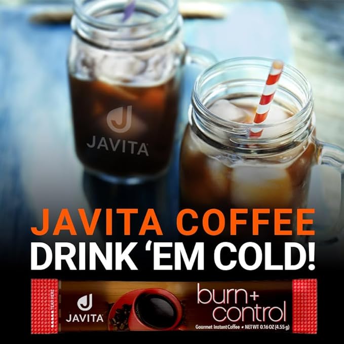 Burn + Control Instant Coffee – Smooth Arabica Blend with Garcinia & Yerba Mate – Supports Metabolism & Daily Energy – Convenient Slim-Style Coffee Mix (2 box/48 serv.)