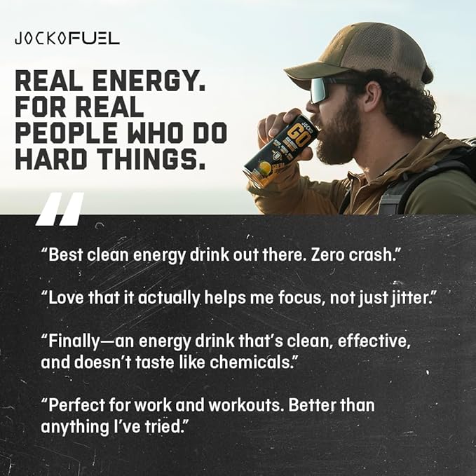 Jocko GO Energy Drink - Keto, Vitamin B12, Vitamin B6, Electrolytes, L Theanine, Magnesium- Energy Boost, Sugar Free Nootropic Monk Fruit Blend - 12 Pack (Black Cherry Vanilla)