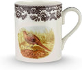 Spode Woodland Pheasant 16 oz Mug - Fine Porcelain Rustic Drinkware with Historic Brown Floral Border, Microwave, Oven, Freezer & Dishwasher Safe - British Country Style for Fall and Thanksgiving Use