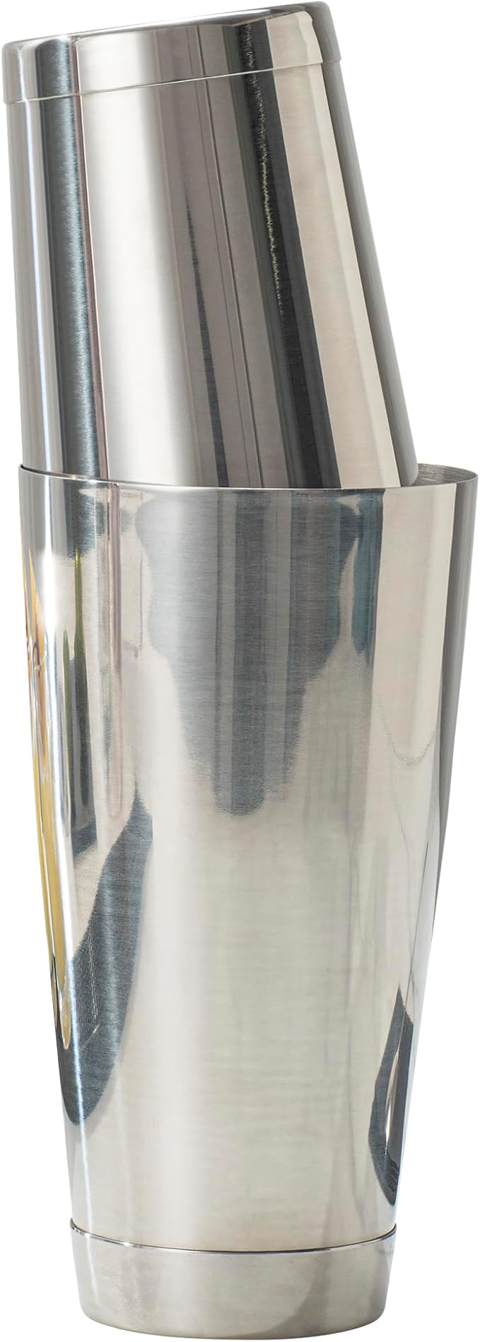 Restaurantware Bar Lux 24 Ounce Boston Shaker 1 Metal Cocktail Shaker - Weighted Bottom No Leak Stainless Steel Martini Drink Mixer Essential Bar Tool For Home Use Or Bartenders