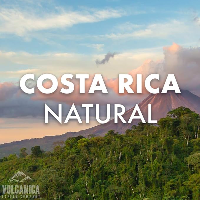 Costa Rican Coffee, Natural Process, Ground, Fresh Roasted, 16-ounce