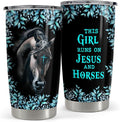 Horse Tumbler 20oz Stainless Steel Insulated Coffee Travel Mug Cup Christian Gifts for Horse Lover Girls Women Gift for Birthday Christmas