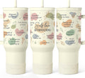 SANDJEST Inspirational Tumbler with Handle 40oz, Daily Positive Inspiration Coffee Cup Stainless Steel Travel Mug, Motivational Gifts for Women Girls Friends Coworker, Gift for Christmas Birthday